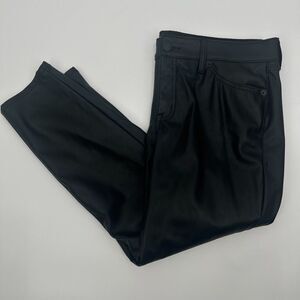 Torrid Faux Leather Pants Womens 14S Black Skinny Leg Flat Front Feel The Fit